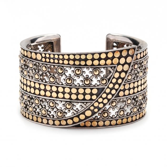 a-wide-gold-and-silver-i-jaisalmer-dot-i-kick-cuff-bracelet-john-hardy