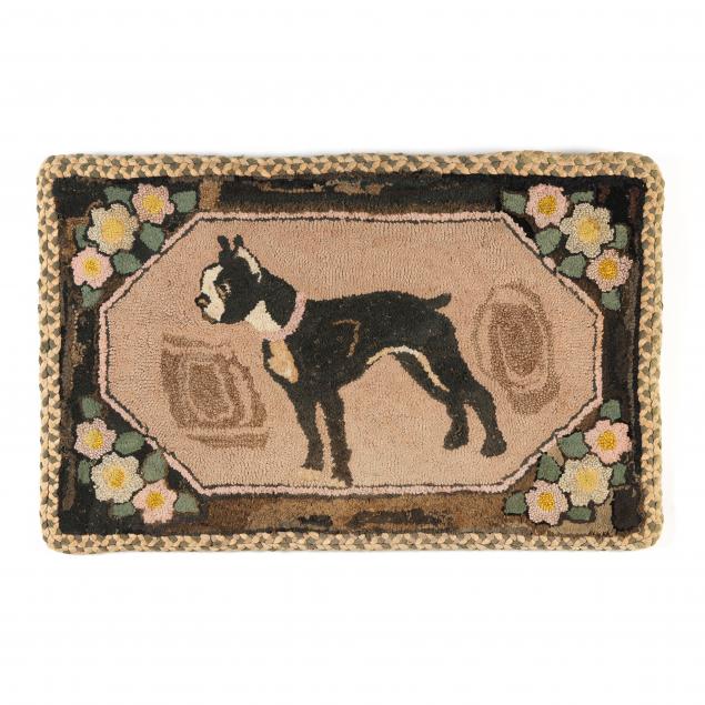 vintage-boston-terrier-hooked-rug