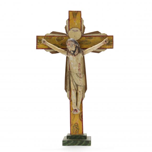 large-antique-carved-crucifixon-santos