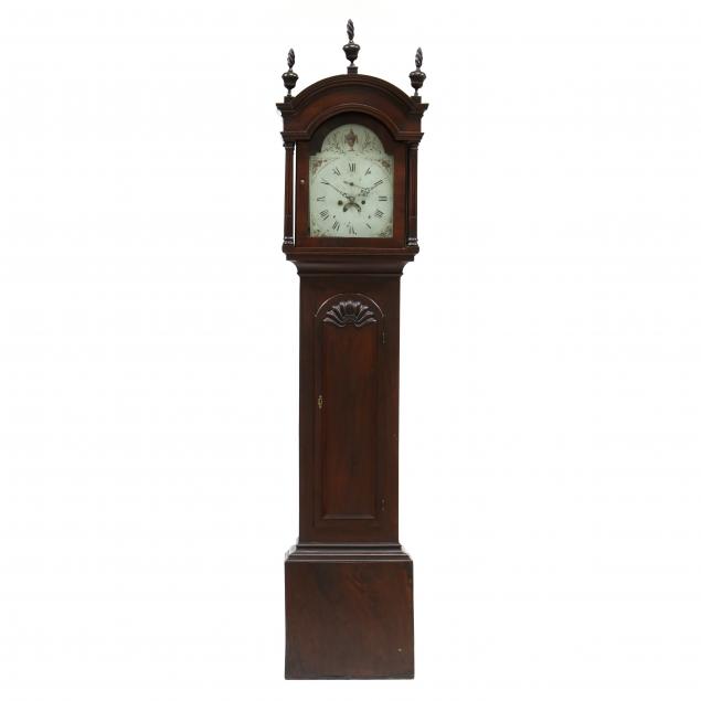 new-england-chippendale-mahogany-tall-case-clock