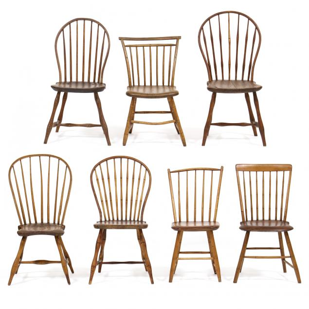 seven-assembled-american-windsor-chairs