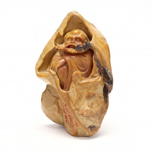 a-soapstone-carving-of-bodhidharma