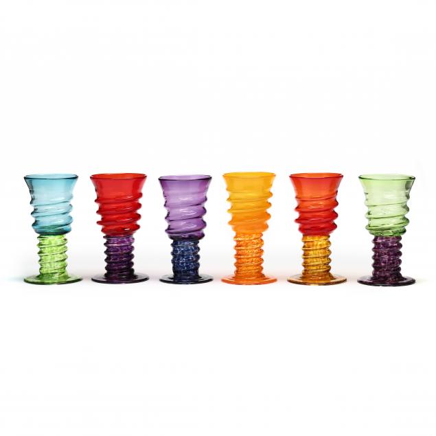 rossi-thomas-six-spiral-art-glass-goblets