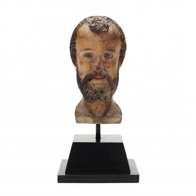 antique-continental-carved-head-of-a-saint