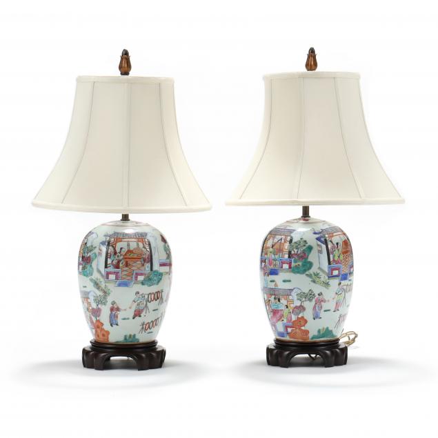 pair-of-chinese-export-porcelain-ginger-jar-table-lamps