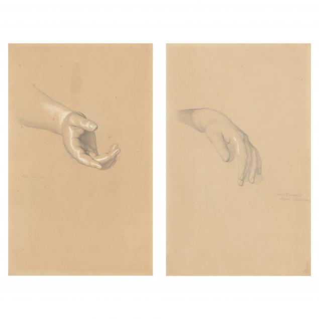french-or-italian-school-19th-century-two-studies-of-hands
