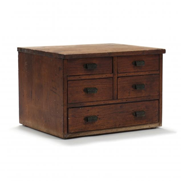 antique-walnut-collector-s-chest