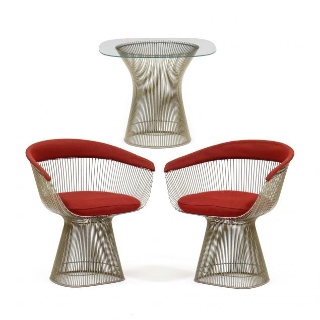 warren-platner-american-1919-2006-pair-of-armchairs-and-side-table