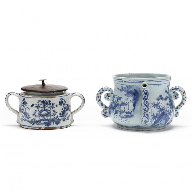 two-blue-and-white-delft-pots
