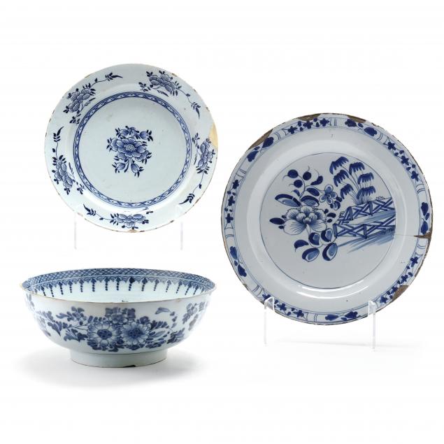 three-english-delft-blue-and-white-items