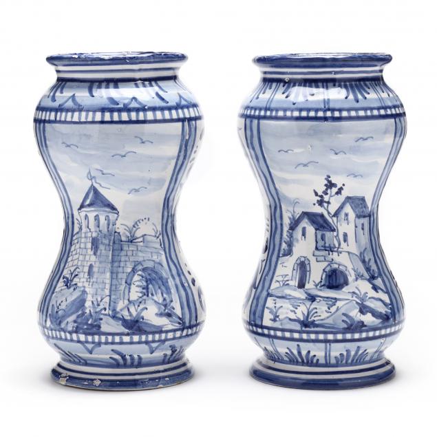 pair-of-blue-and-white-hourglass-vases