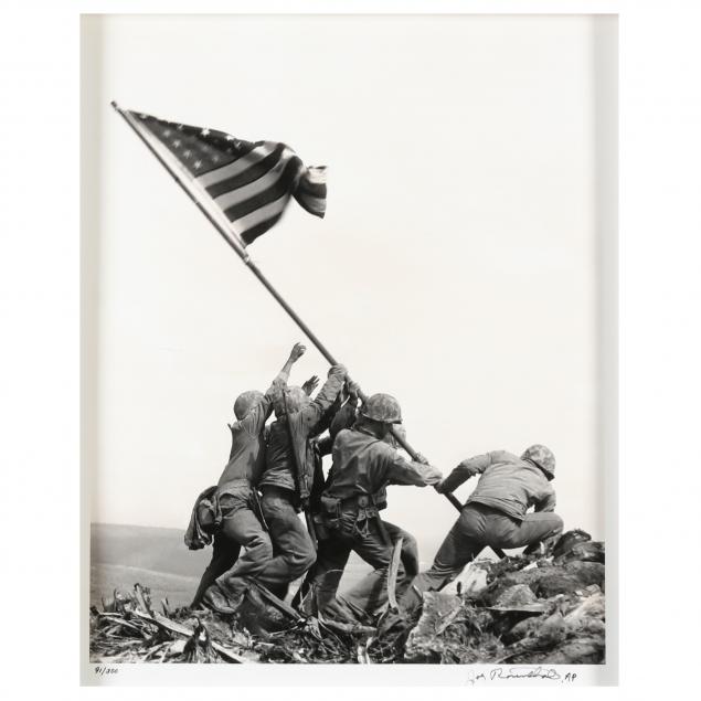 joe-rosenthal-signed-reprint-of-his-iwo-jima-flag-raising-photograph