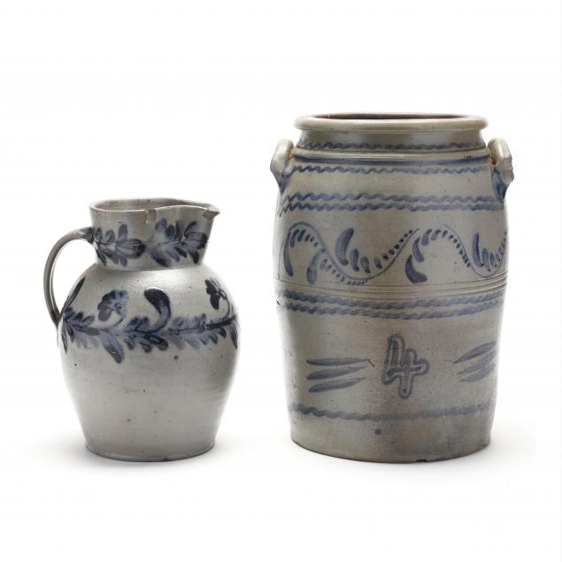 antique-stoneware-jar-and-pitcher