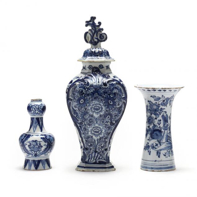dutch-delft-blue-and-white-garniture-vase-marked-jvoh-and-two-others