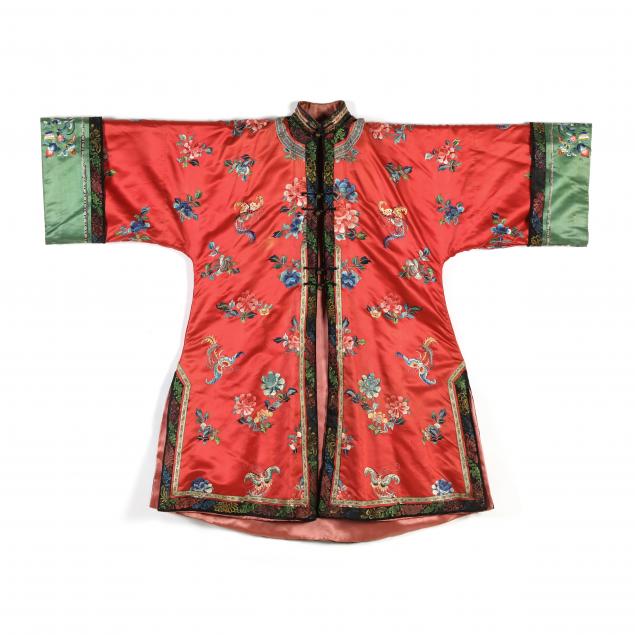 a-chinese-red-silk-embroidered-robe-with-butterflies