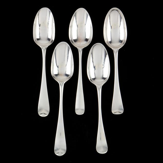 a-grouping-of-five-georgian-silver-tablespoons