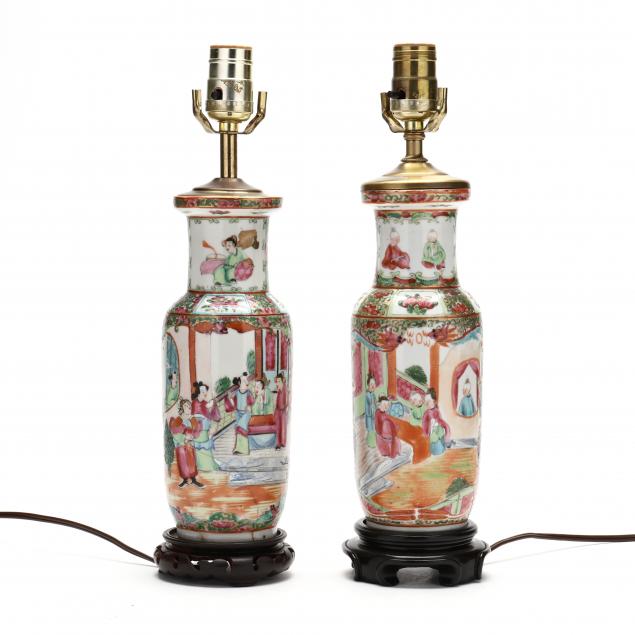 a-pair-of-chinese-porcelain-rose-medallion-vase-lamps