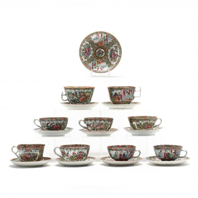 a-collection-of-chinese-porcelain-rose-medallion-teacups-and-saucers