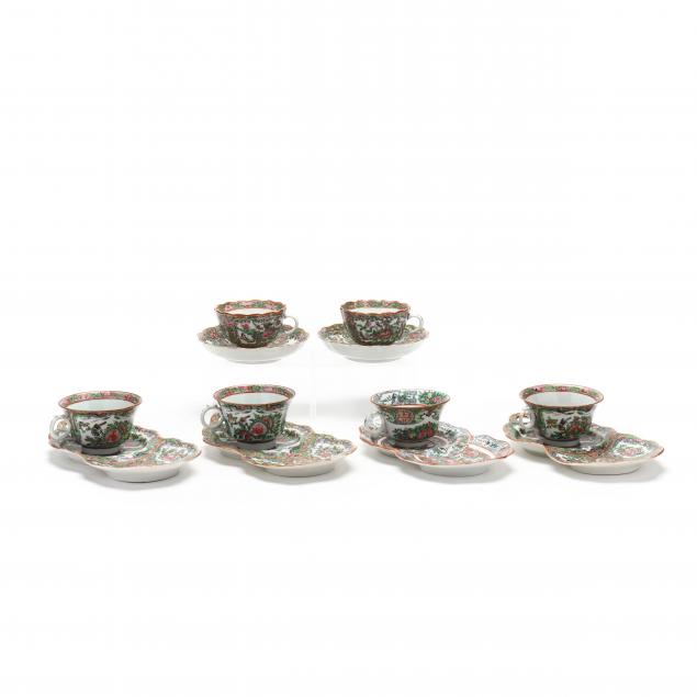 a-group-of-chinese-export-porcelain-famille-rose-tea-serving-sets