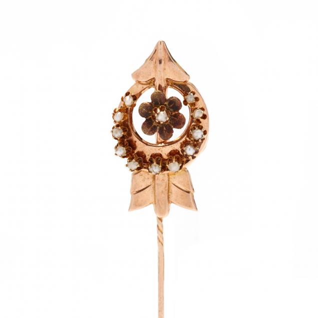 victorian-gold-and-gem-set-stick-pin