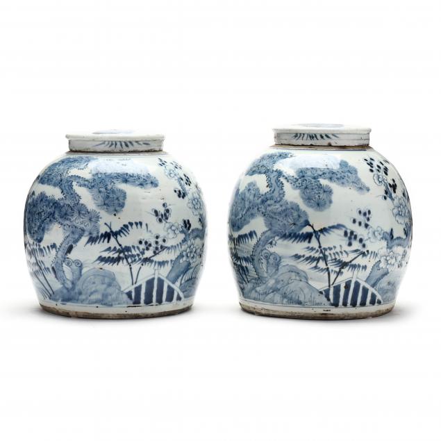 a-pair-of-chinese-blue-and-white-porcelain-ginger-jars