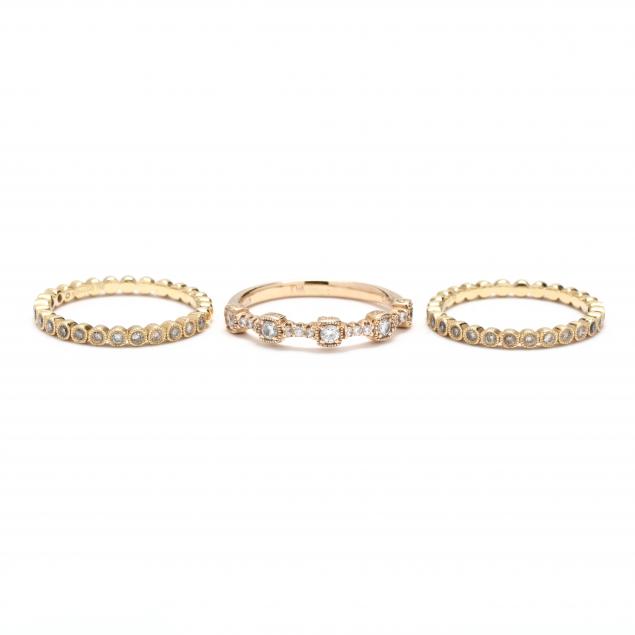 a-pair-of-hidalgo-diamond-set-bands-and-a-diamond-set-band