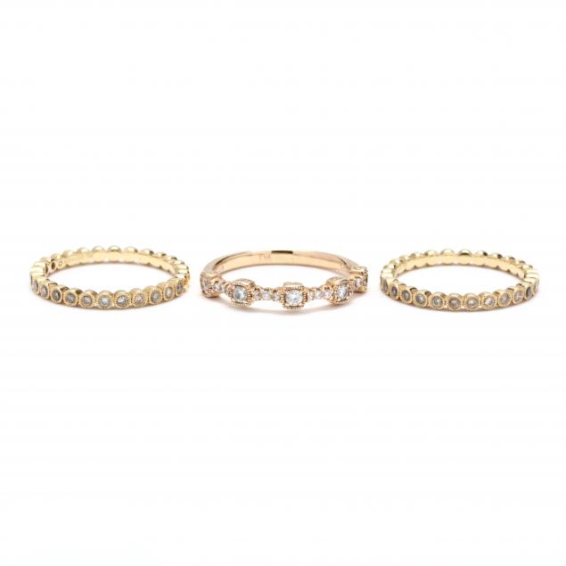 a-pair-of-hidalgo-diamond-set-bands-and-a-diamond-set-band