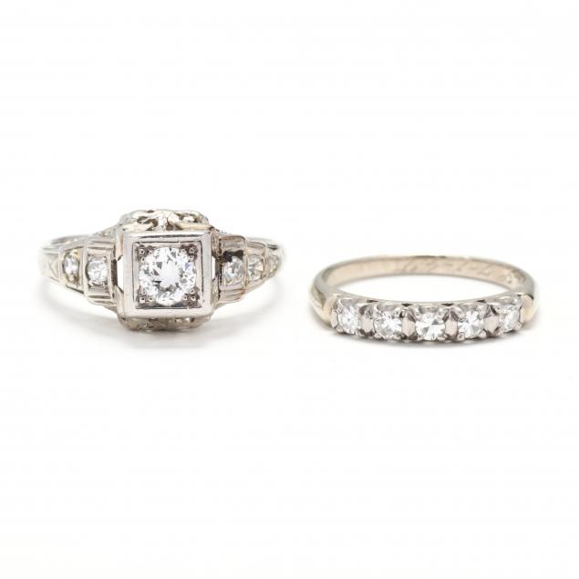 vintage-white-gold-and-diamond-wedding-set