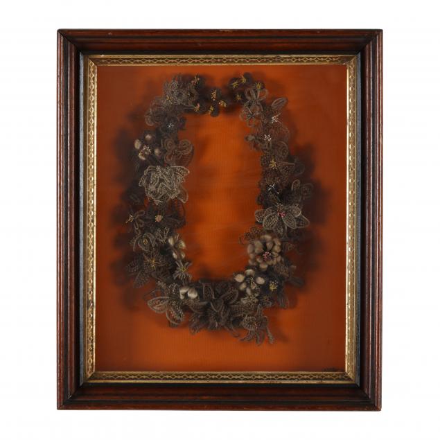 victorian-framed-hair-wreath-memorial