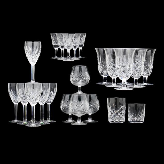 group-of-waterford-and-tiffany-crystal-glasses