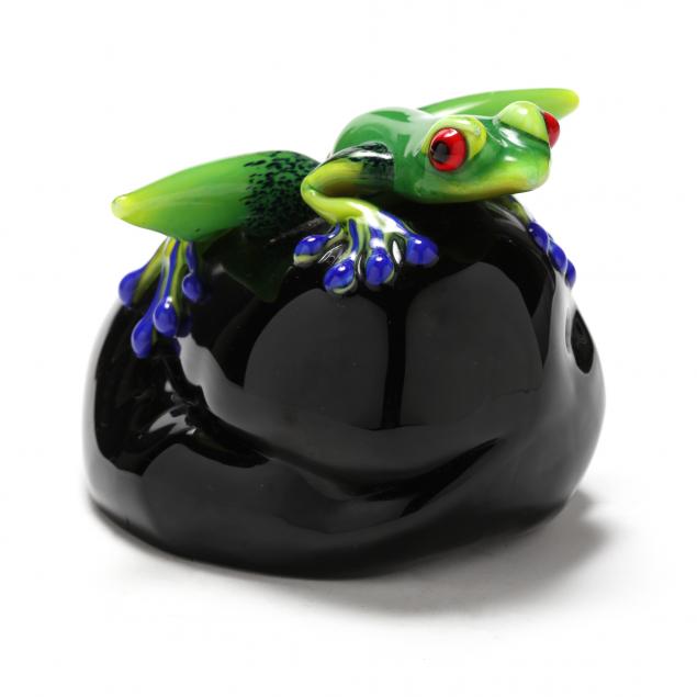 stuart-abelman-art-glass-tree-frog