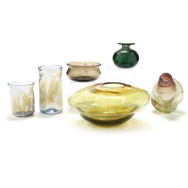 john-nygren-nc-six-pieces-of-art-glass