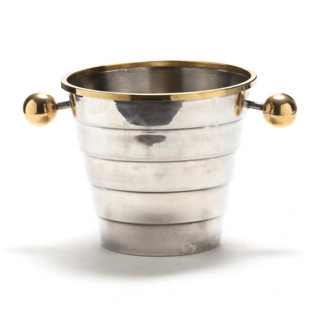 larry-laslo-silverplate-and-brass-champagne-bucket