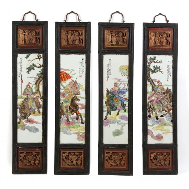 a-set-of-four-chinese-wooden-panel-inset-with-painted-porcelain-plaques