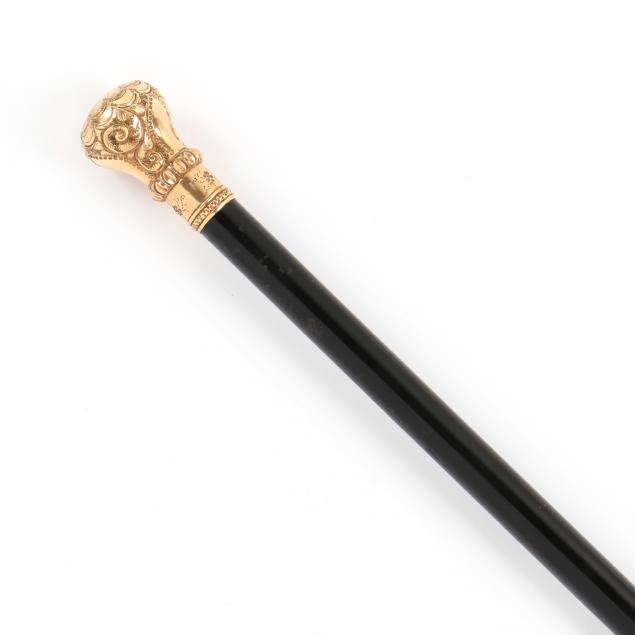antique-personalized-gold-handled-walking-stick