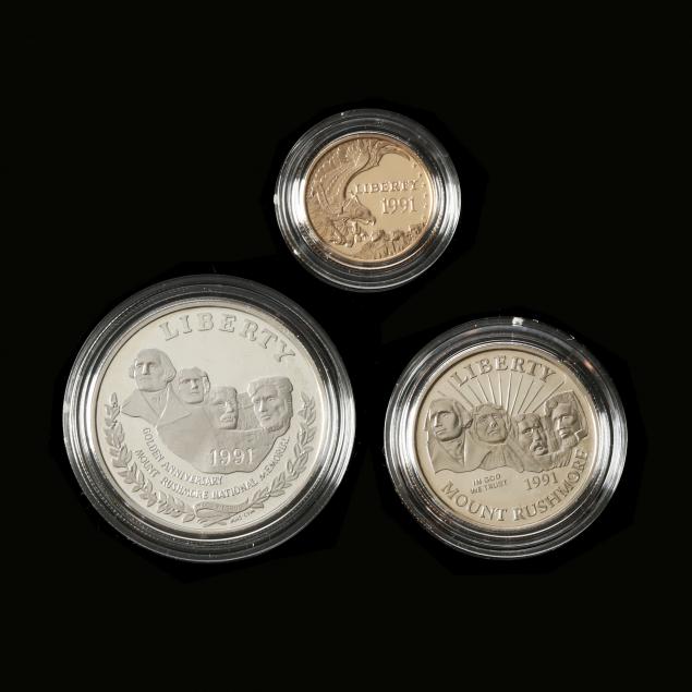 mount-rushmore-50th-anniversary-1991-gold-and-silver-coin-proof-set