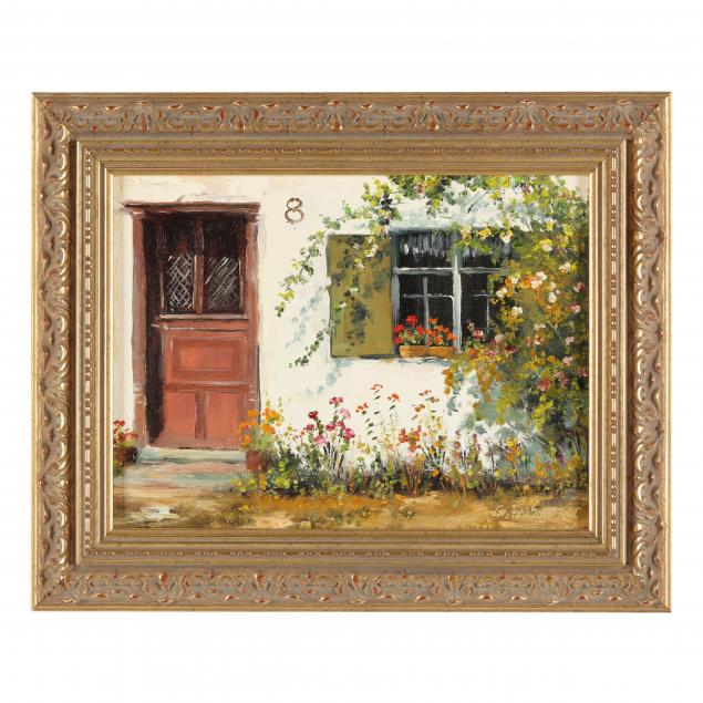 gunther-fruhmesser-german-b-1958-painting-of-european-cottage-facade