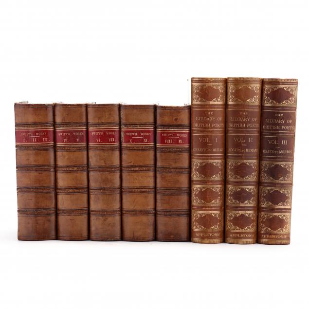 leather-bound-sets-of-jonathan-swift-s-works-and-british-poetry