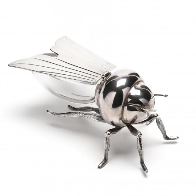 vintage-sterling-silver-and-glass-bee-form-honey-pot