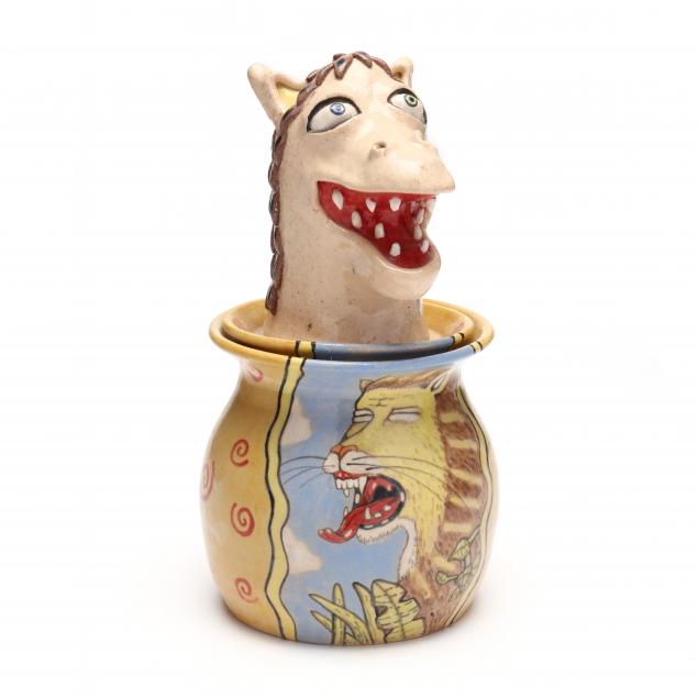 stacy-lambert-nc-figural-lidded-cookie-jar