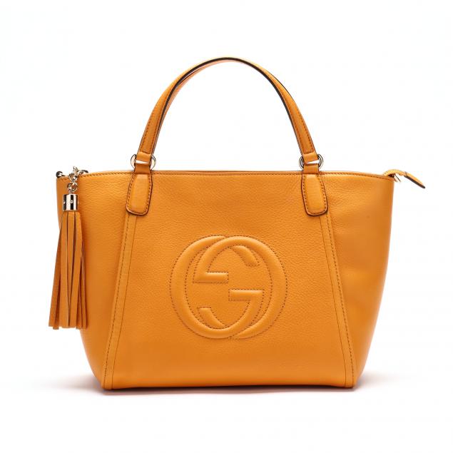 pebbled-orange-leather-soho-handbag-gucci