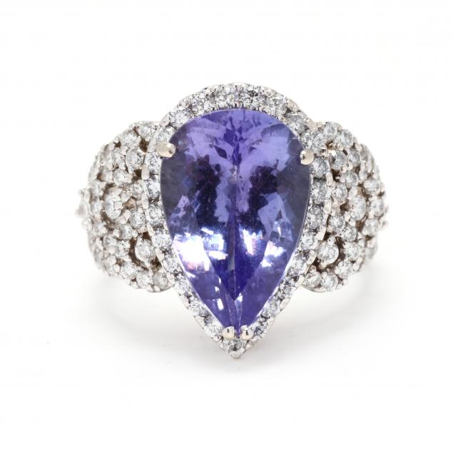 white-gold-tanzanite-and-diamond-ring