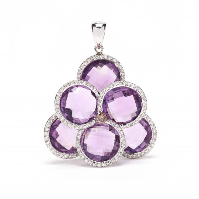 white-gold-amethyst-and-diamond-pendant