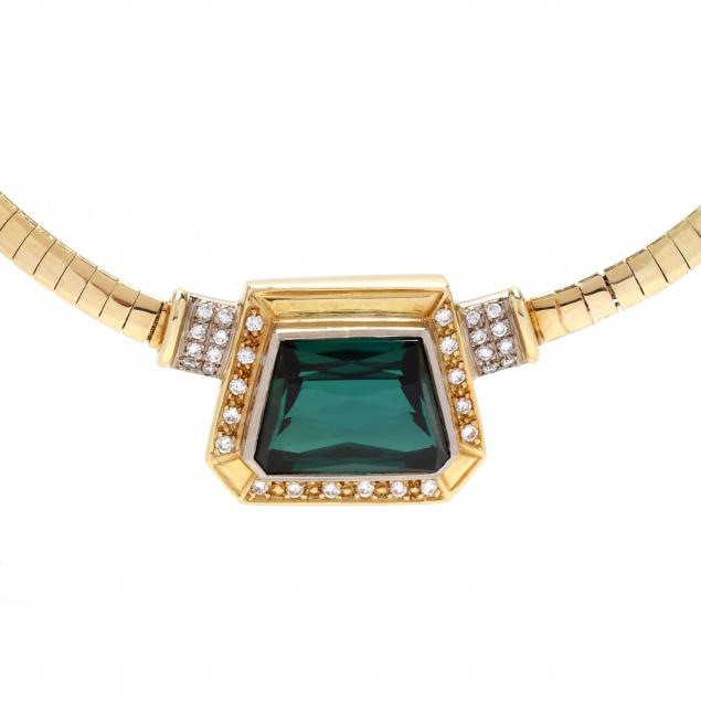 gold-green-tourmaline-and-diamond-necklace