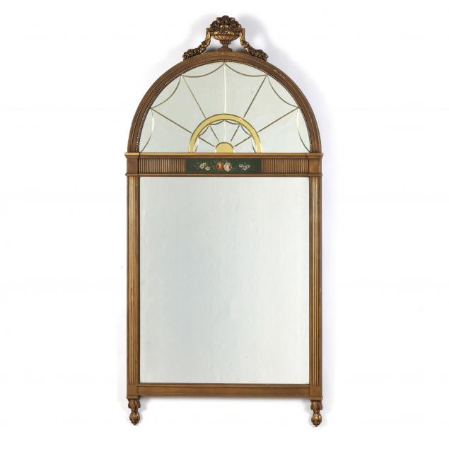 vintage-adam-style-painted-and-gilt-arched-mirror