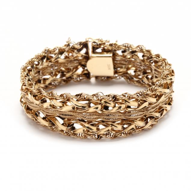 gold-mixed-link-bracelet