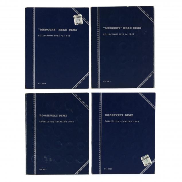 four-vintage-whitman-folders-with-135-90-silver-dimes