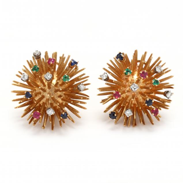 pair-of-gold-and-gem-set-earrings
