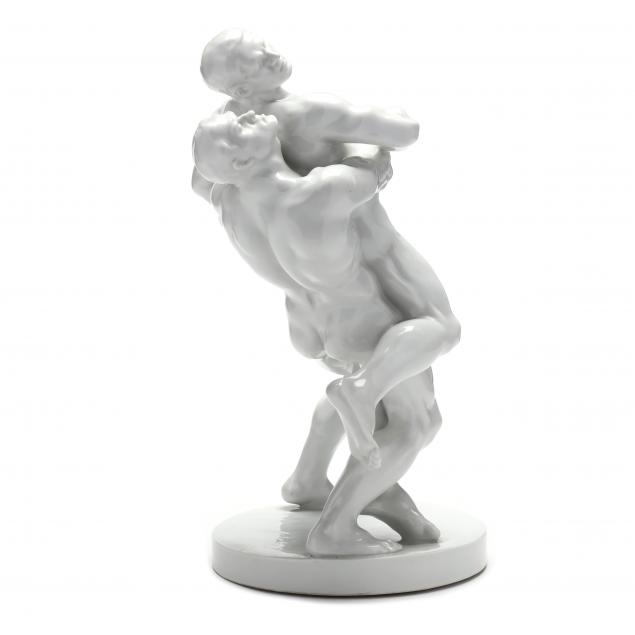 herend-figural-of-two-wrestlers
