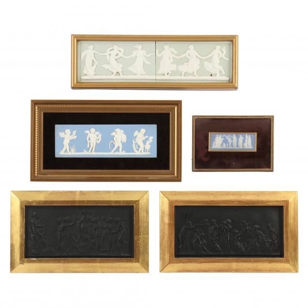 five-framed-porcelain-plaques-of-classical-motifs